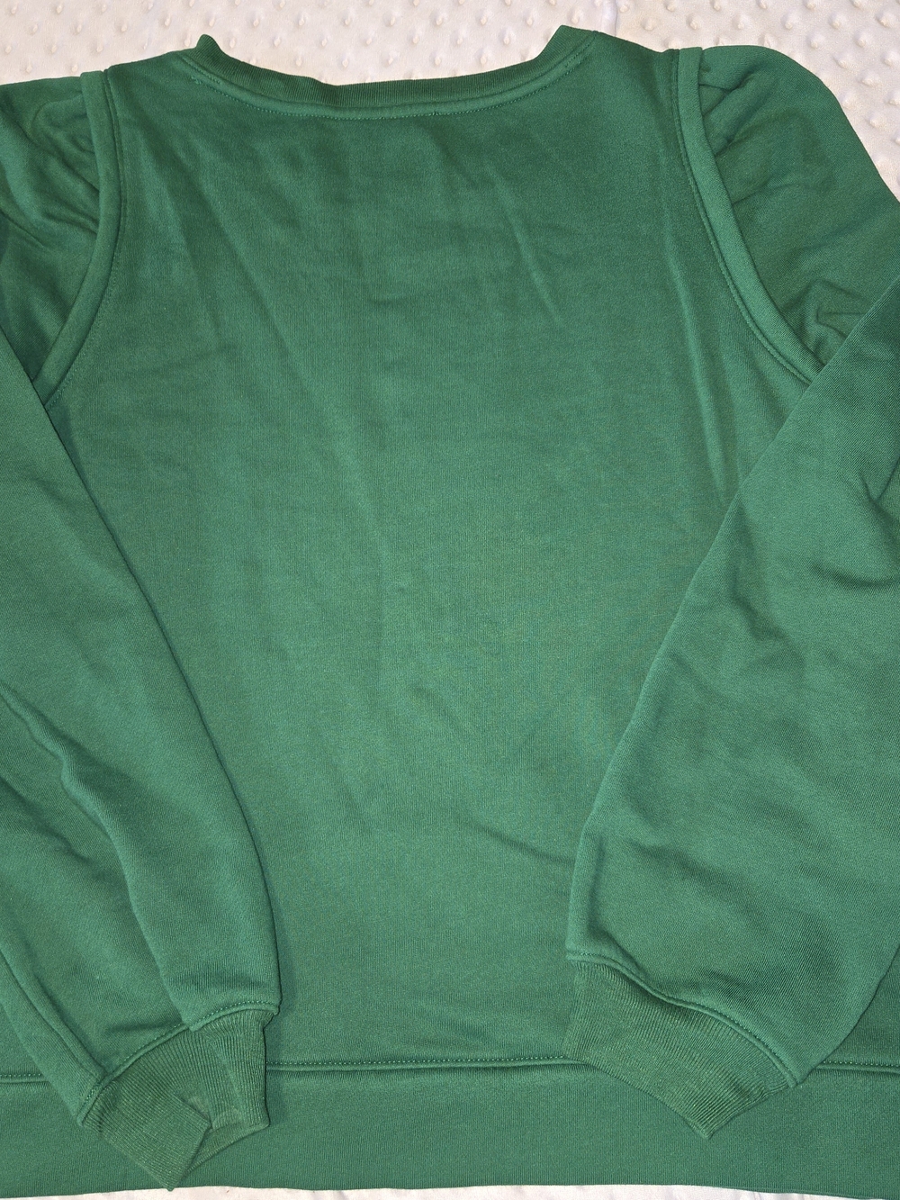 Talbots Green Embroidered C’La Vie Long Sleeve Sweatshirt Size M - Picture 3 of 5